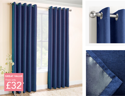 Vogue Blockout Thermal Lined Curtains - RT727